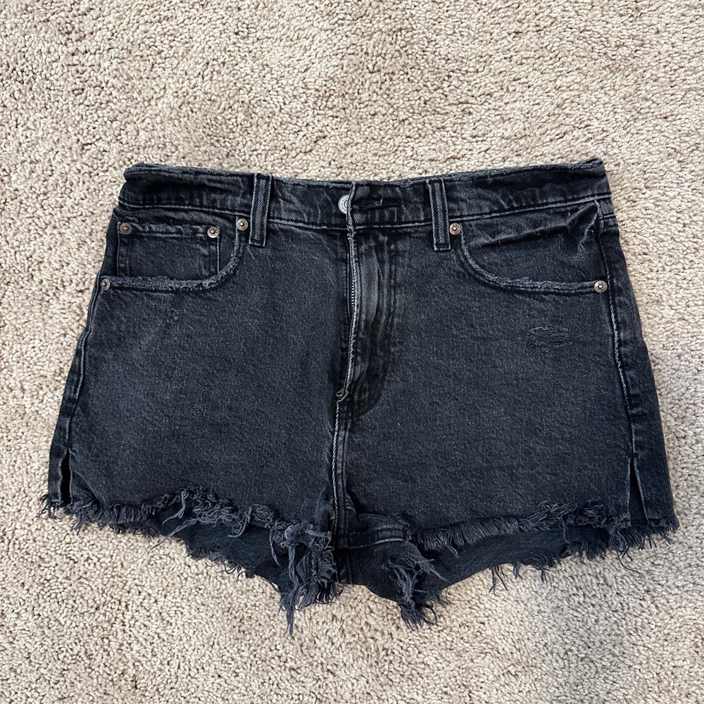 Abercrombie mom short black Jean short